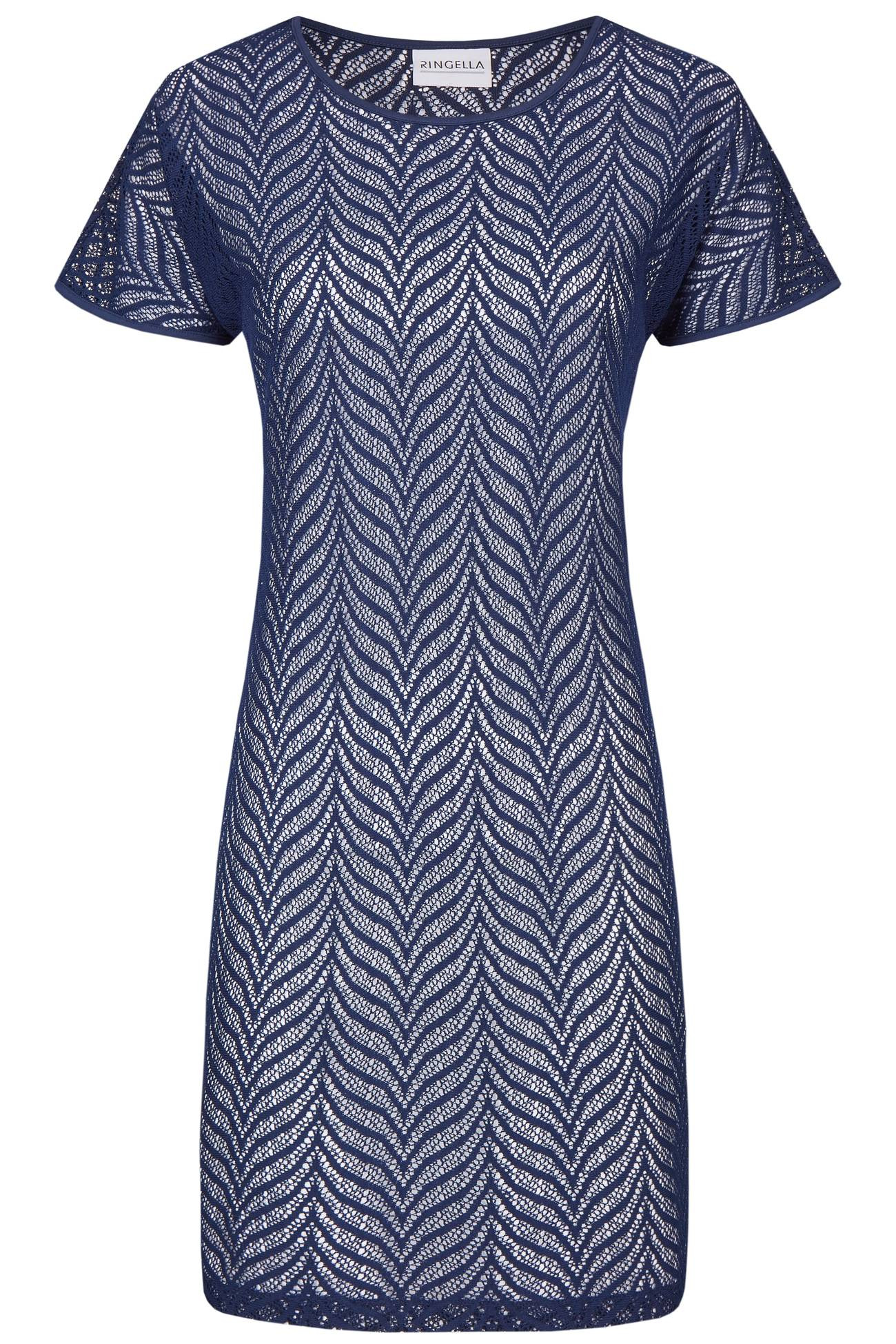 Ringella Beach Damen Strandkleid Spitze Kleid 221030 Marine Gr. 38 S Muster 