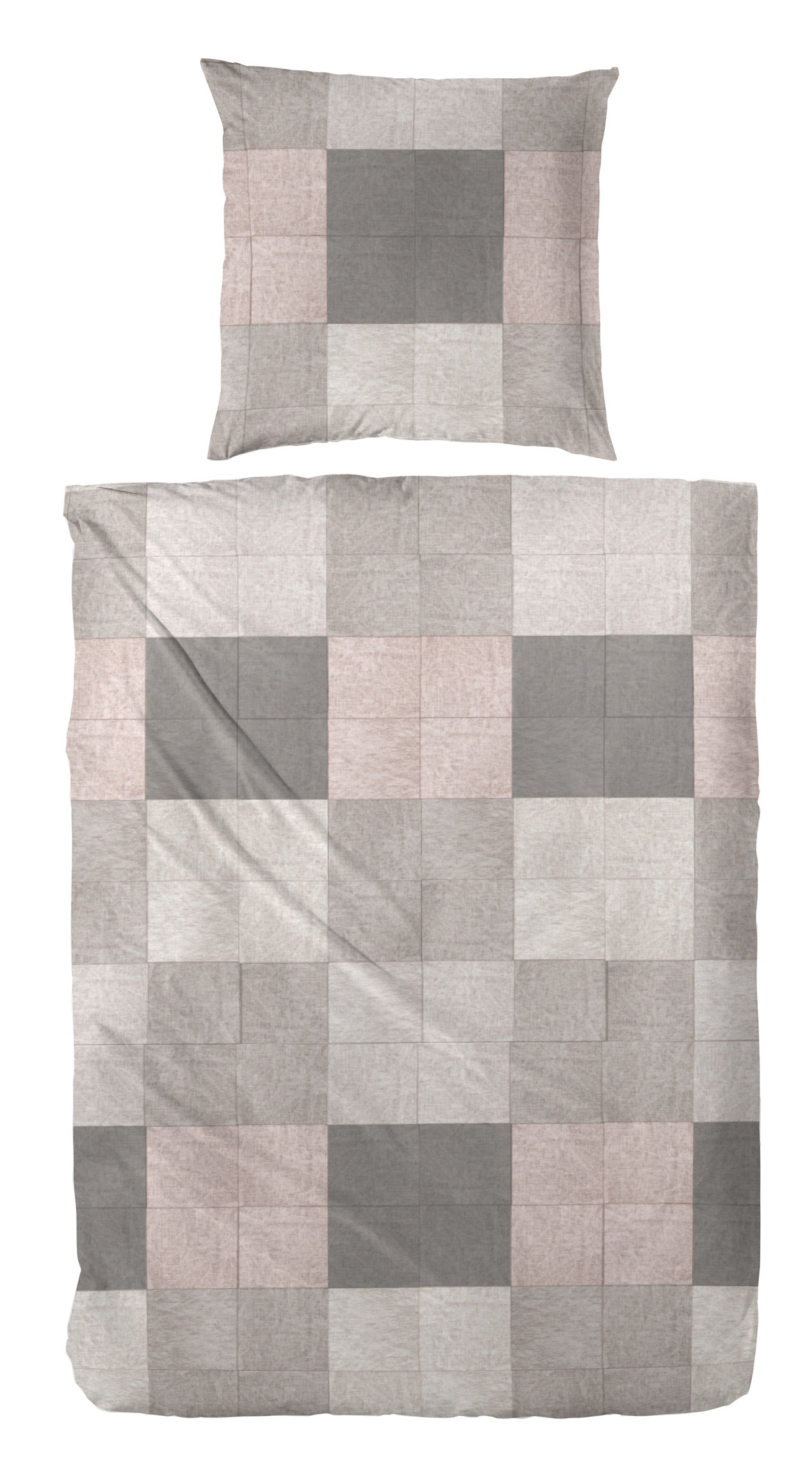 Primera Edel Flanell Bettwäsche Sand Kiesel 135x200 80x80 cm 