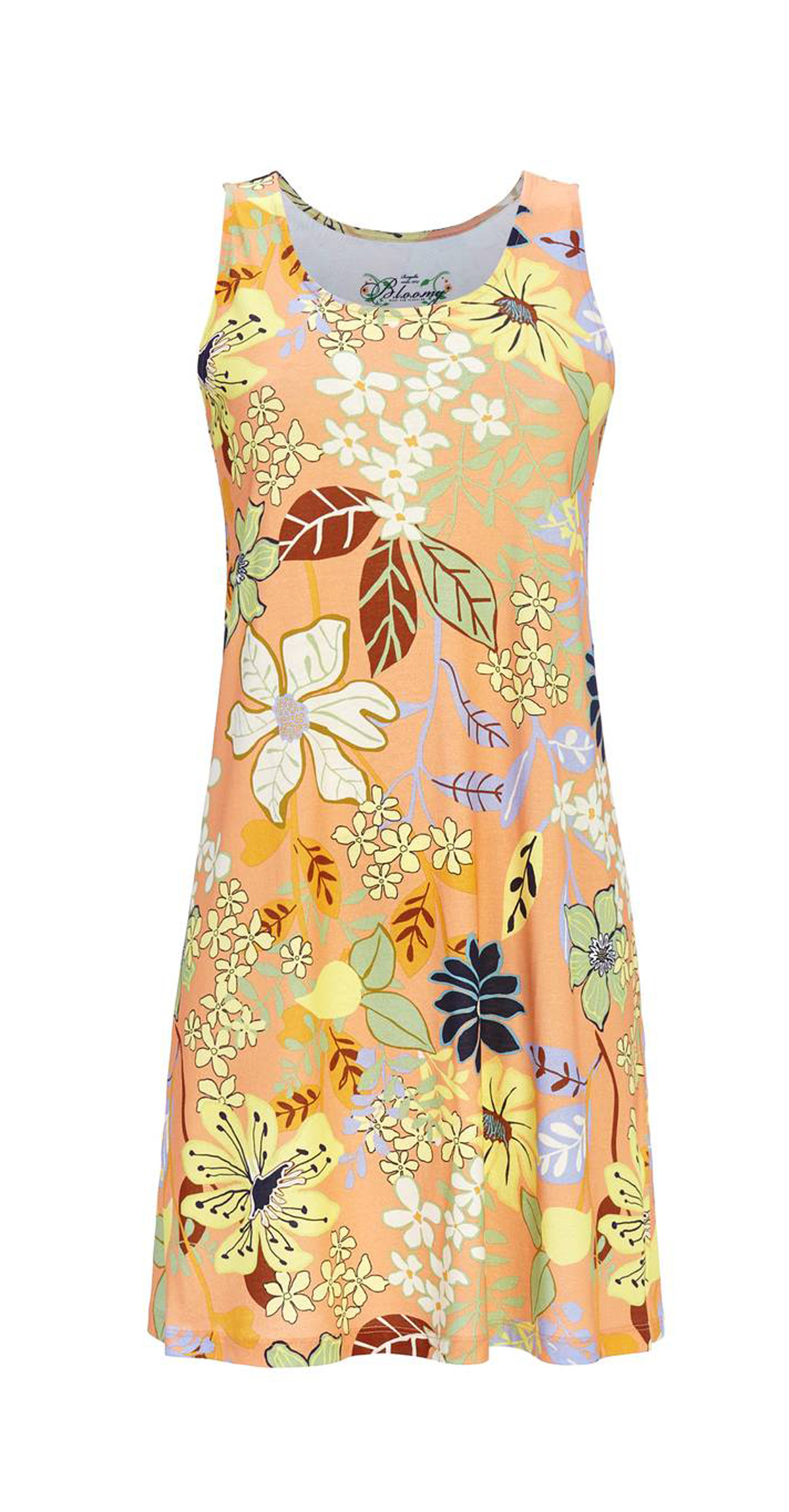 Ringella Bloomy Damen Nachthemd ohne Arm Mango Baumwolle Modal