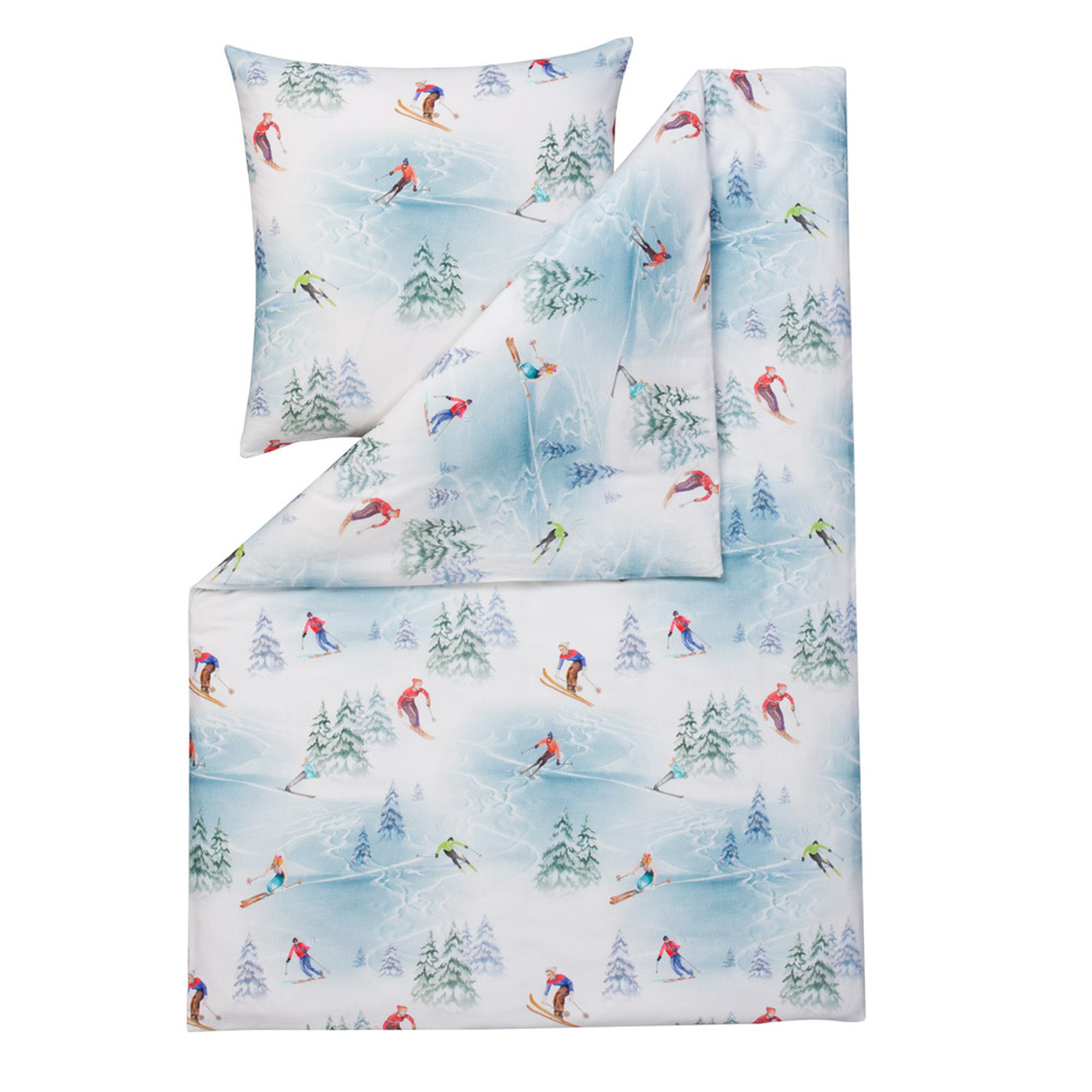 Estella Kuschel Flanell Bettwäsche Aspen in weiß 135x200 + 80x80 cm