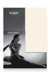Kneer Fein Jersey Spannbettlaken Q50 180-200 x 200 cm Farbe 02-leinen