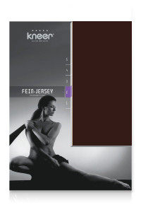 Kneer Fein Jersey Spannbettlaken Q50 90-100 x 220 cm Farbe 79-mocca