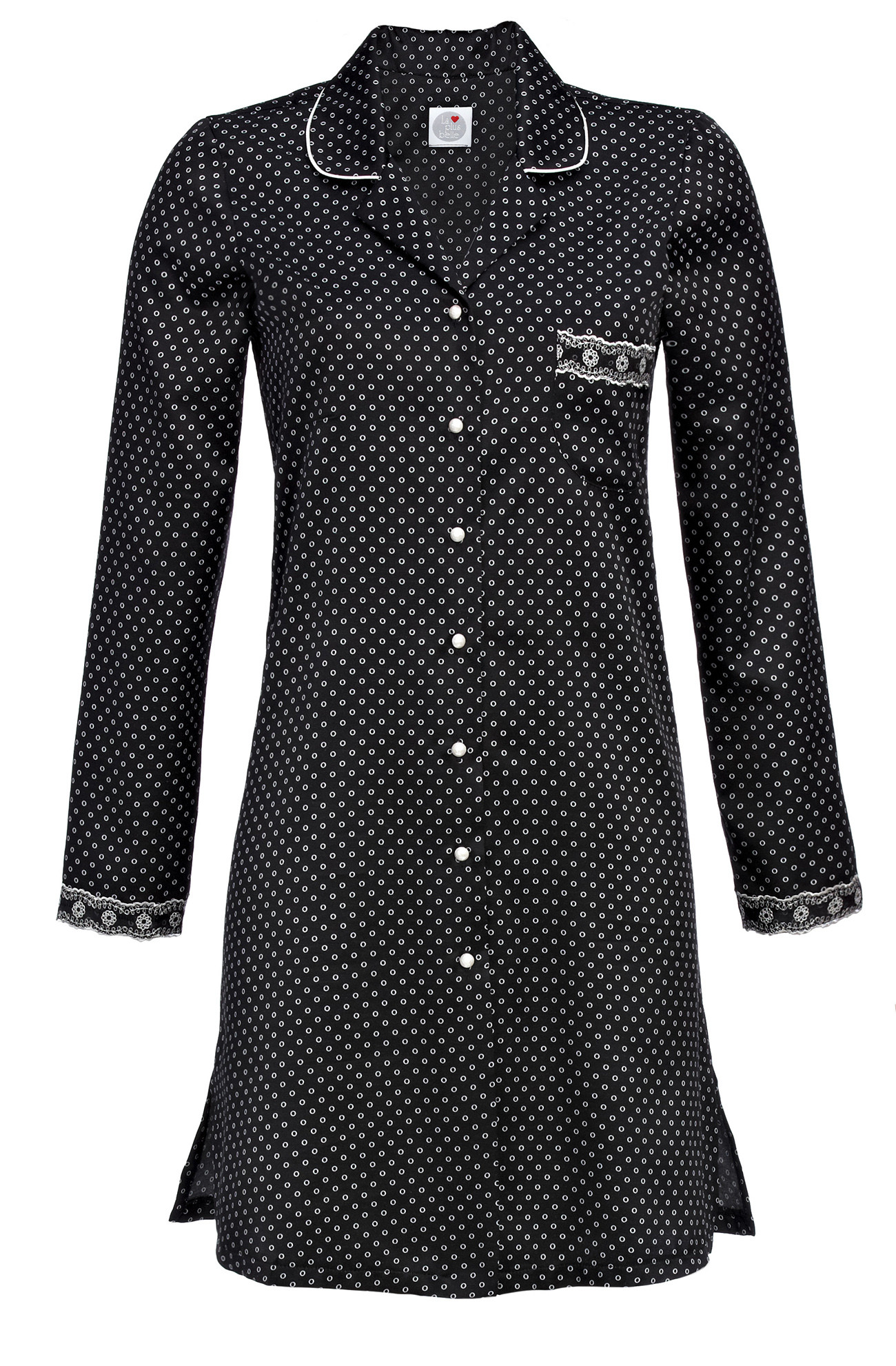 Ringella Nachthemd Damen in Hemdenform in schwarz  Gr. 36 S