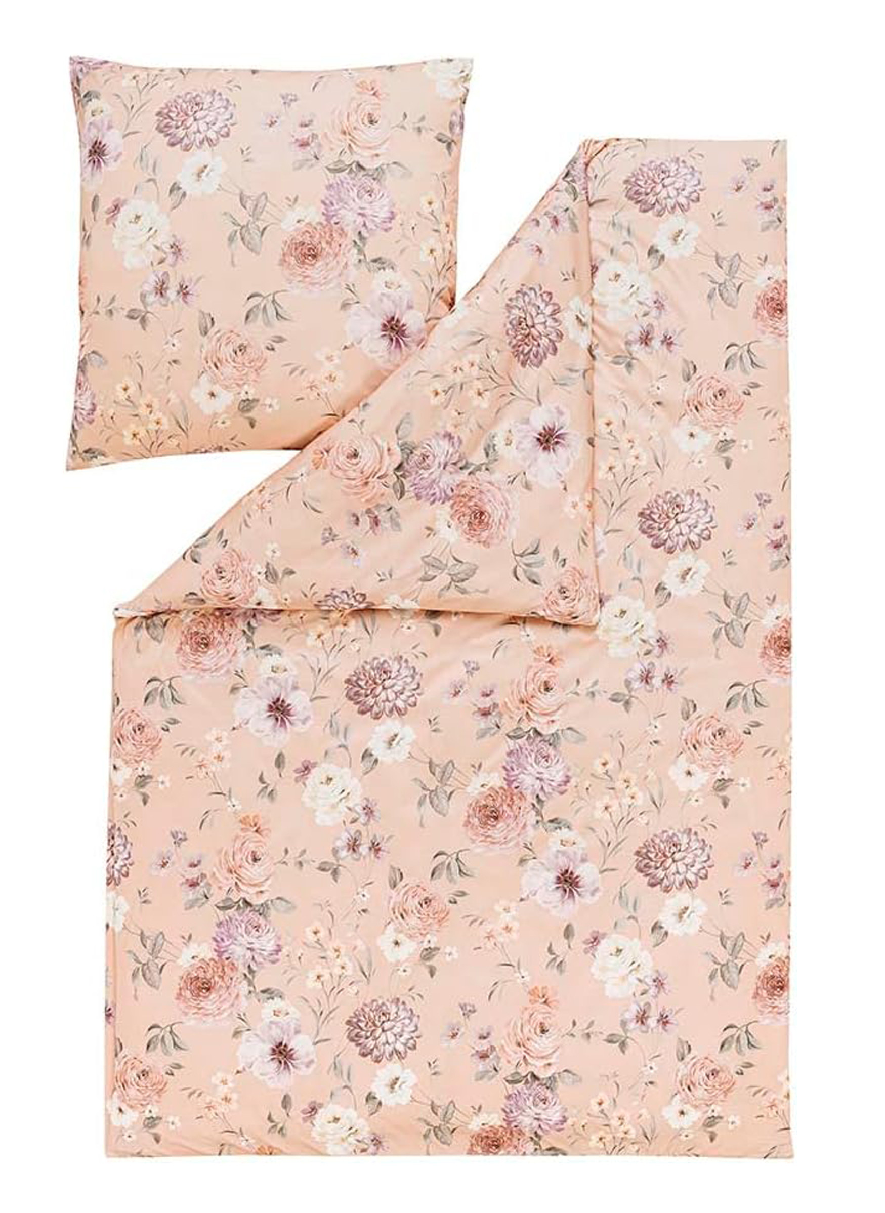 Estella Interlock Mako Jersey Bettwäsche Gladys in Apricot 135x200 80x80 cm