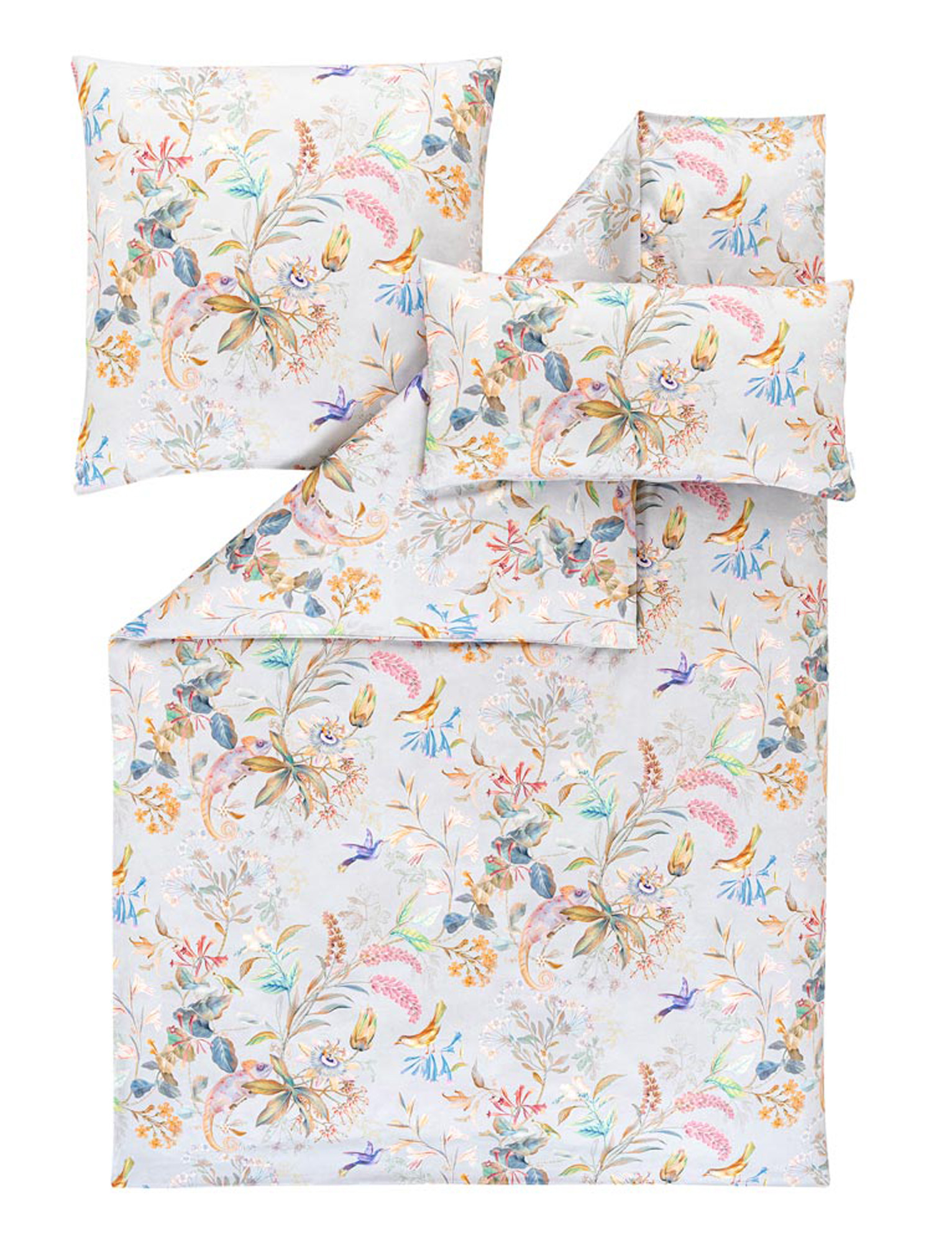 Estella Mako Satin Bettwäsche Elja 155x220 80x80 cm in multicolor