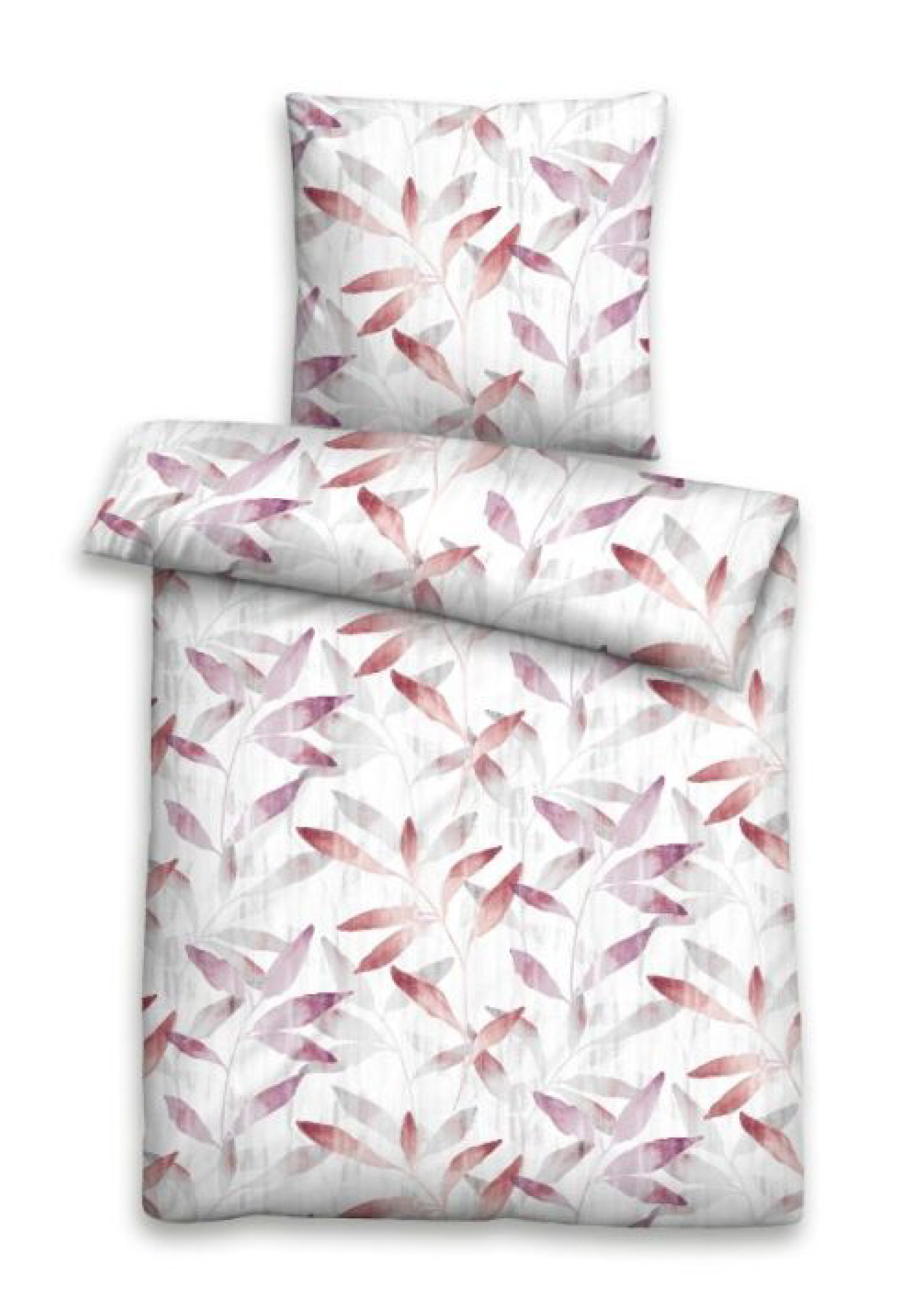 Biberna Single Jersey Bettwäsche in Weinrot 155x220 + 80x80 cm