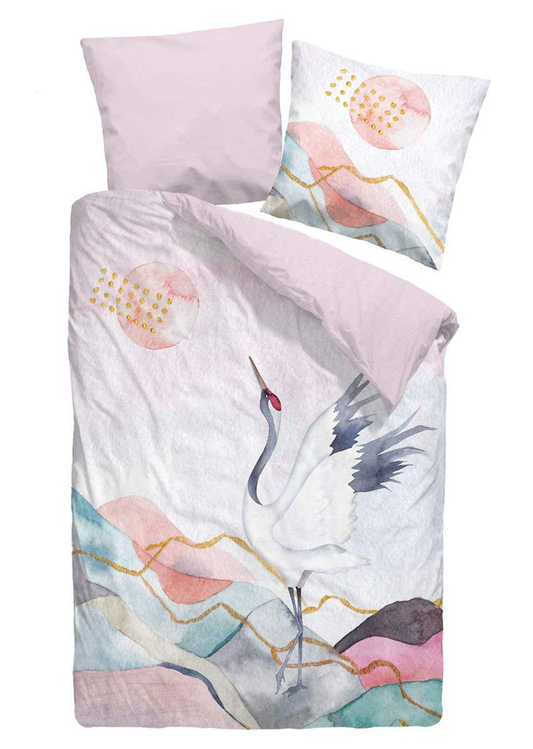 Dormisette Mako Satin Bettwäsche in mehrfarbig 135x200 + 80x80 cm