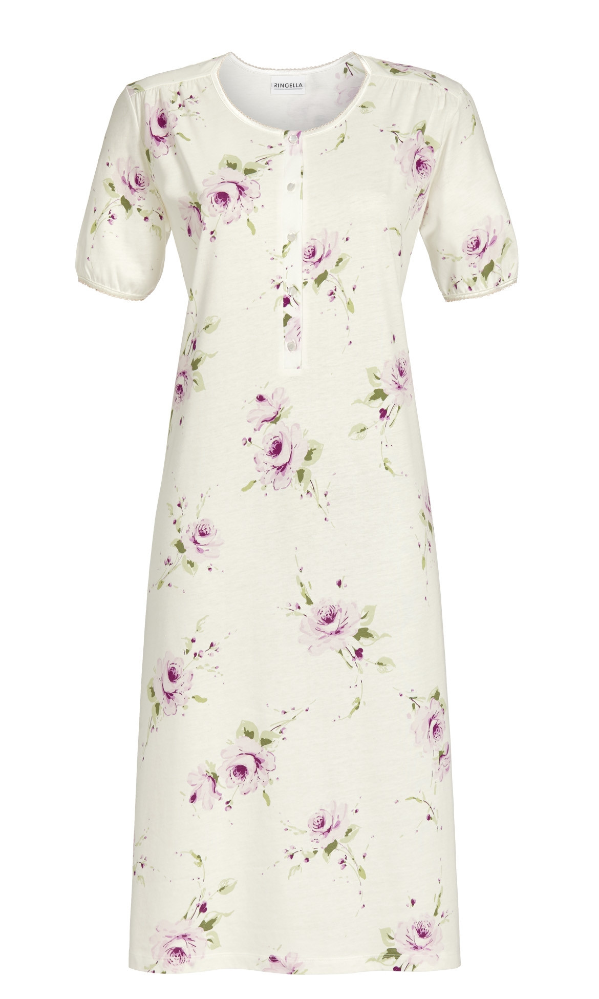 Ringella Damen Nachthemd Kurzarm  in champagner  kurzer Arm Gr. 38 SXL XXL