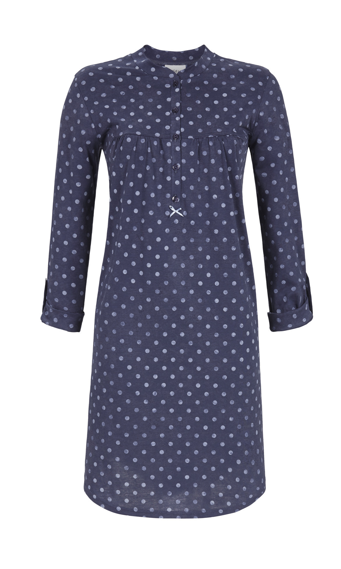 Ringella Damen Nachthemd 8511018 Langarm 100% Baumwolle in indigo Gr. 50 52 XL XXL L XL XXL