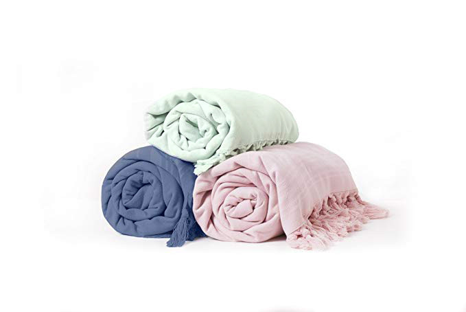 Hamam Sauna Tuch Handtuch Byrklund Baumwolle Frottee rosa mint blau