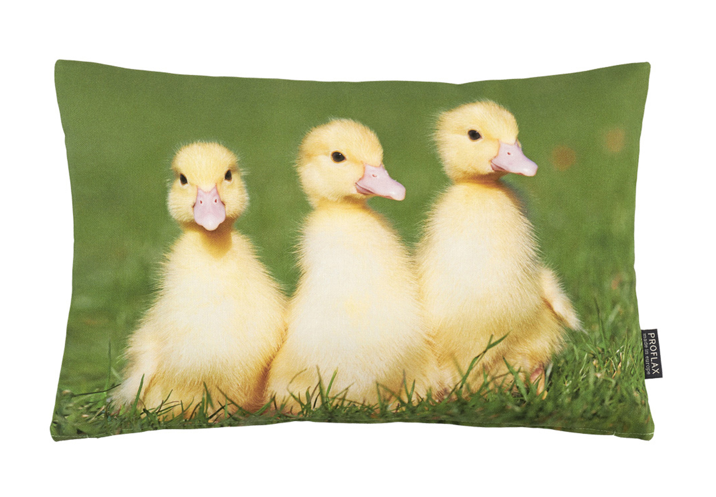 Proflax Kissenhülle Kissenbezug Entchen Küken Trio 27x43 cm gelb