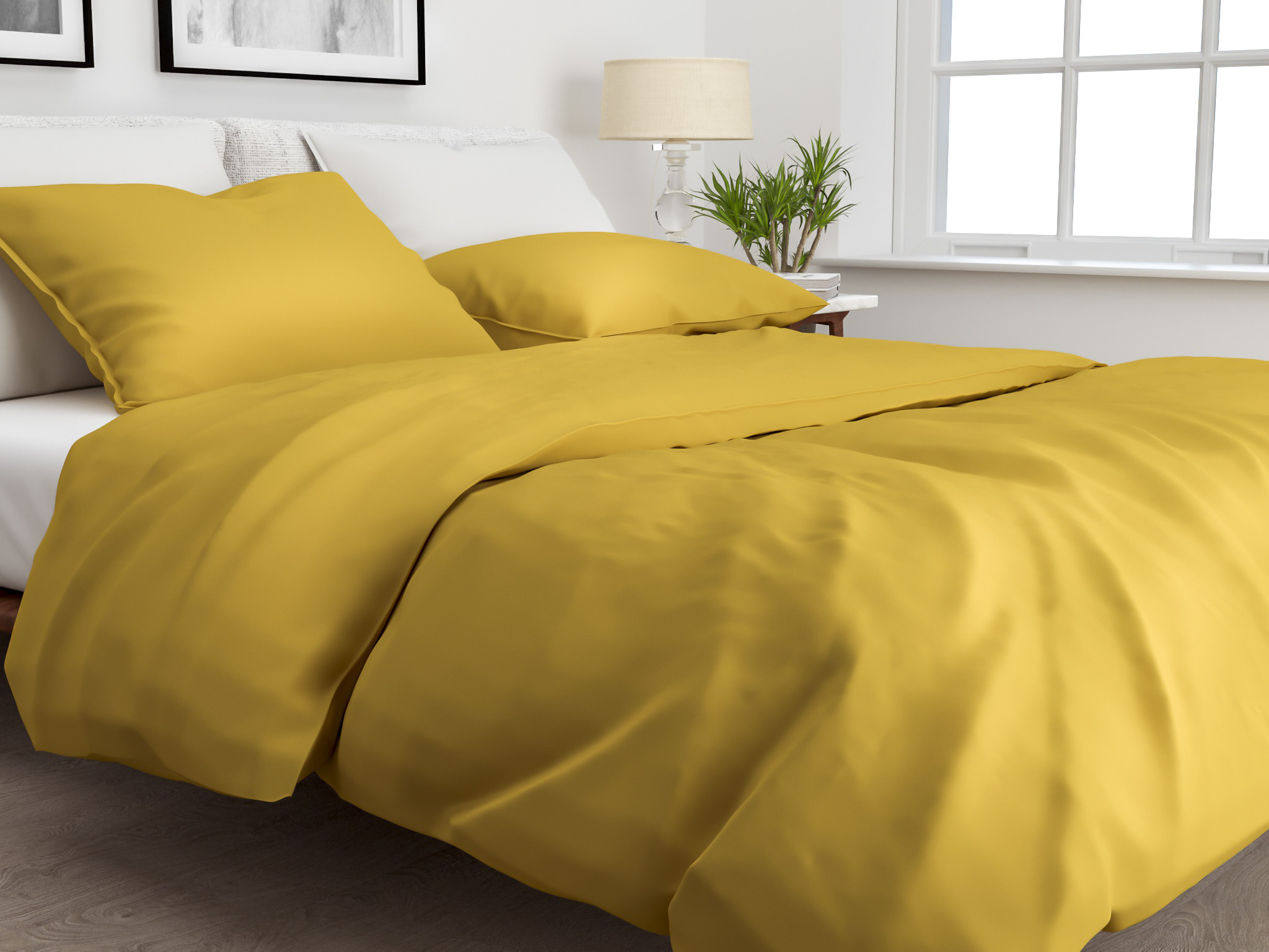 ZoHome Baumwolle Satin Bettwäsche Satinado 135x200 oder 155x220 cm Ochre Gold