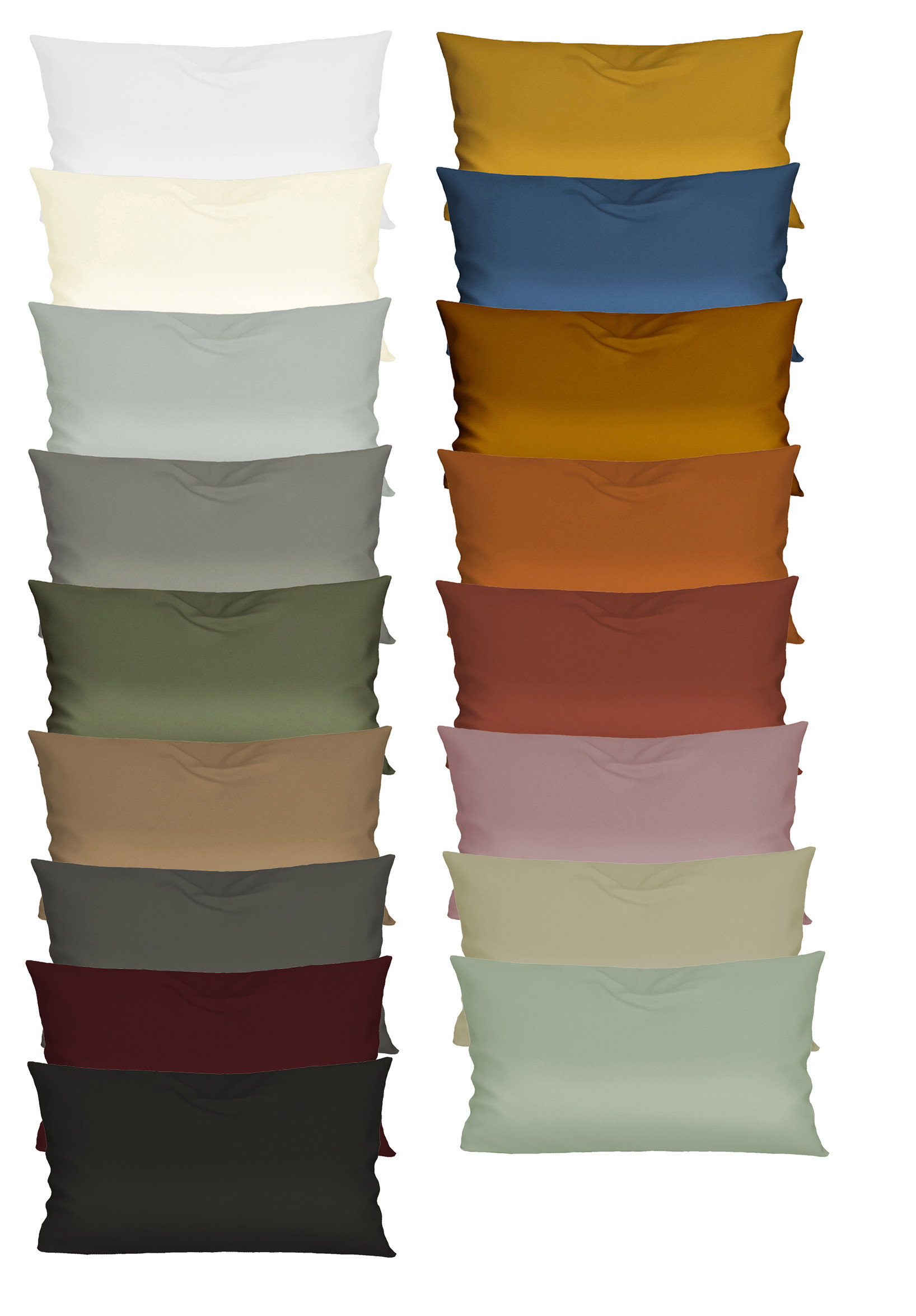 ZoHome Mako Satin Kissenbezug Kissenhülle Satinado 40x80 cm 