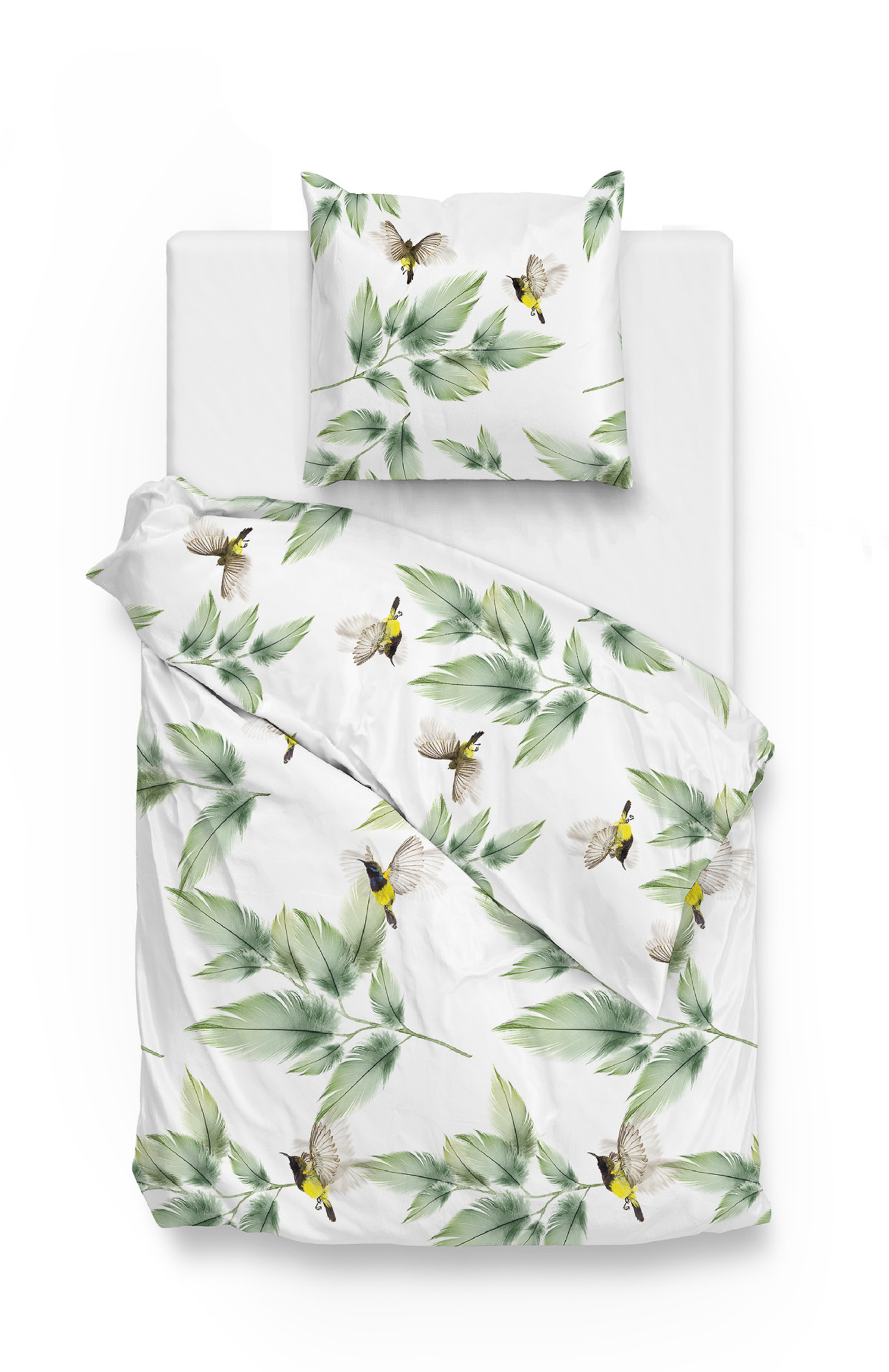 ZoHome Mako Satin Bettwäsche Payne 135x200 oder 155x220 cm Grün