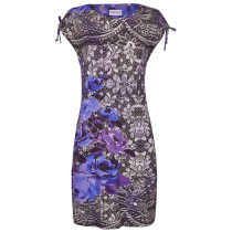 Ringella Beach Damen Nachthemd Strandkleid ohne Arm 221046 Violett Gr. 38 S Muster 
