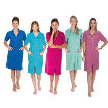 WeWo Damen Badekleid Hauskleid Frottee Kleid 36 38 40 42 44 46 48 50 52 54