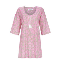 Ringella Damen Tunika mit Kordel Pastell pink Arm Baumwolle Modal 44 46 48