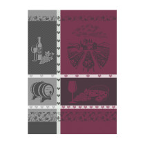 Ross Geschirrtuch Baumwolle in grau bordeaux Wein 50x70 cm