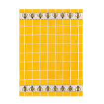 Kracht Geschirrtuch Halbleinen Bienen in Gelb 50x70 cm