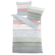 Dormisette Mako Satin Bettwäsche Grün Bleu 135x200 155x220 80x80 cm 