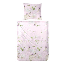 Primera Mako Satin Bettwäsche 135x200 80x80 cm in Zart Rosa