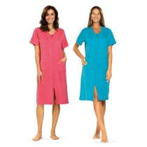 Comtessa Damen Frottier Frottee Hauskleid Strandkleid