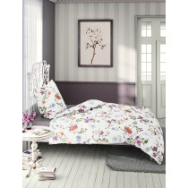 Bierbaum Biber Bettwäsche Baumwolle Viola Blütenpracht 155x220+ 80x80 cm 