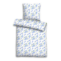 Biberna 40639 Linon Bettwäsche 135x200 155x220 in Blau