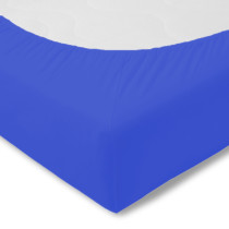 Kneer Edel Zwirn Jersey Spannbettlaken Farbe 40 Kobalt 140-160 x 200 cm
