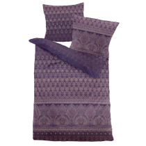Dormisette Fein Biber Bettwäsche Violett 155x220 80x80 cm 