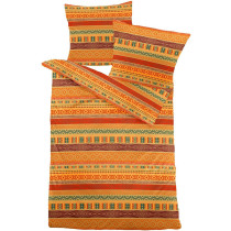 Dormisette FeinDormisette Fein Biber Bettwäsche Orange 135x200 80x80 cm  Biber Bettwäsche Orange 135x200 80x80 cm 