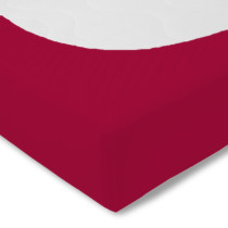 Kneer Edel Zwirn Jersey Spannbettlaken Farbe 42 Rubin 90-100 x 200 cm
