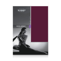 Kneer Fein Jersey Spannbettlaken Q50 140-160 x 200 cm Farbe 27-brombeer
