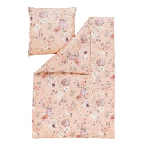 Estella Interlock Mako Jersey Bettwäsche Gladys in Apricot 135x200 80x80 cm