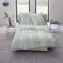 Estella Interlock Mako Jersey Bettwäsche in mint 155x220 80x80 cm 