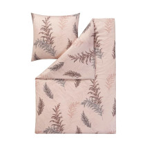 Estella Interlock Mako Jersey Bettwäsche Fiamma in Lachs 135x200 80x80 cm