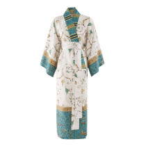 Bassetti Damen Kimono Oplontis V2 Grün S-M 36 38 40