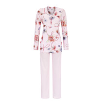 Ringella Damen Schlafanzug 9581203 Langarm Knopfleiste Baumwolle Modal Icy Orchid Gr. 36 