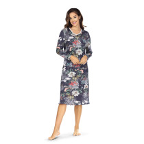 Comtessa Ascafa Damen Nachthemd langer Arm Plum Baumwolle Modal