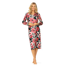 Ascafa DaAscafa Damen Nachthemd Langarm Chilly Baumwolle Modalmen Nachthemd Langarm Chilly Baumwolle Modal