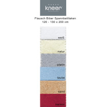 Biber Flausch Spannbettlaken von Kneer 120 - 130 x 200 cm in 6 Farben