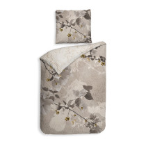 Heckett Lane Mako Satin Bettwäsche Dax 135x200 oder 155x220 cm Natur Taupe