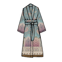 Bassetti Damen Kimono Jaipur Türkis L XL