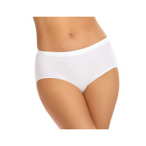 Comtessa Damen 2-er Set Taillen Slip Weiß Uni 100% Baumwolle 