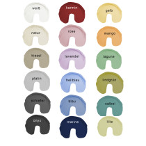 Kneer Nackenhörnchen Nackenkissen Bezug Mako Interlock Jersey in 28 Farben