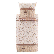 Bassetti Mako Satin Bettwäsche Oplontis 4M Beige 135x200 80x80 cm