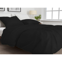 ZoHome Baumwolle Satin Bettwäsche Satinado 135x200 oder 155x220 cm Night Black