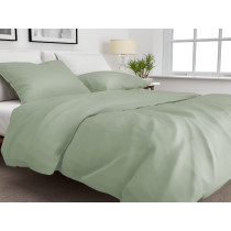 ZoHome Baumwolle Satin Bettwäsche Satinado 135x200 oder 155x220 cm Foam Green