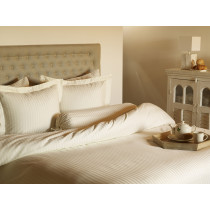 HnL Mako Satin Streifen Bettwäsche Mako Satin in Off White 135 x 200 155x 220 200 x 200 cm