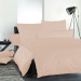 Curt Bauer Mako Satin Uni Bettwäsche 135x200 + 80x80 cm Apricot